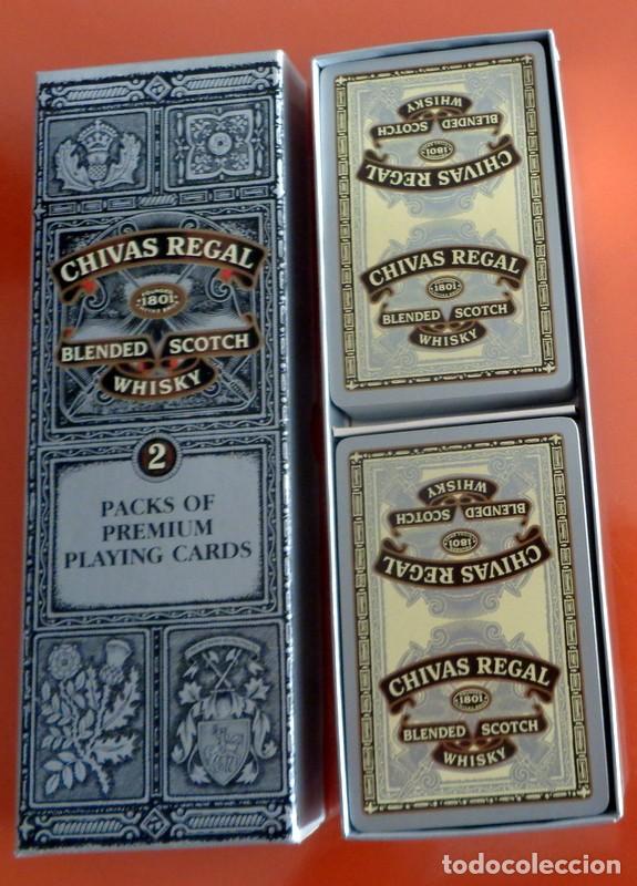 Barajas de cartas: PLAYING CARDS PACKS BARAJA POKER CHIVAS REGAL WHISKY NAIPES HERACLIO FOURNIER NUEVAS