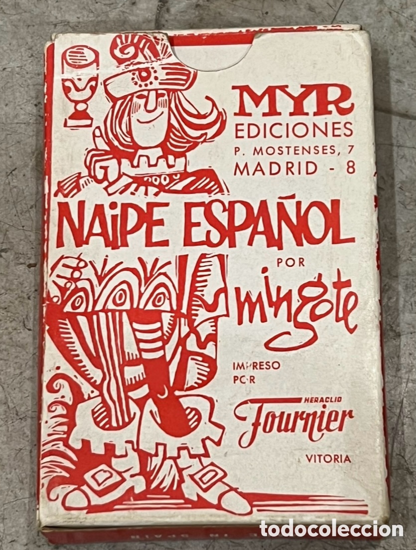 Barajas de cartas: Baraja Espa&ntilde;ola. Ediciones MYR. Dise&ntilde;ada por MINGOTE. Fournier. 1967.