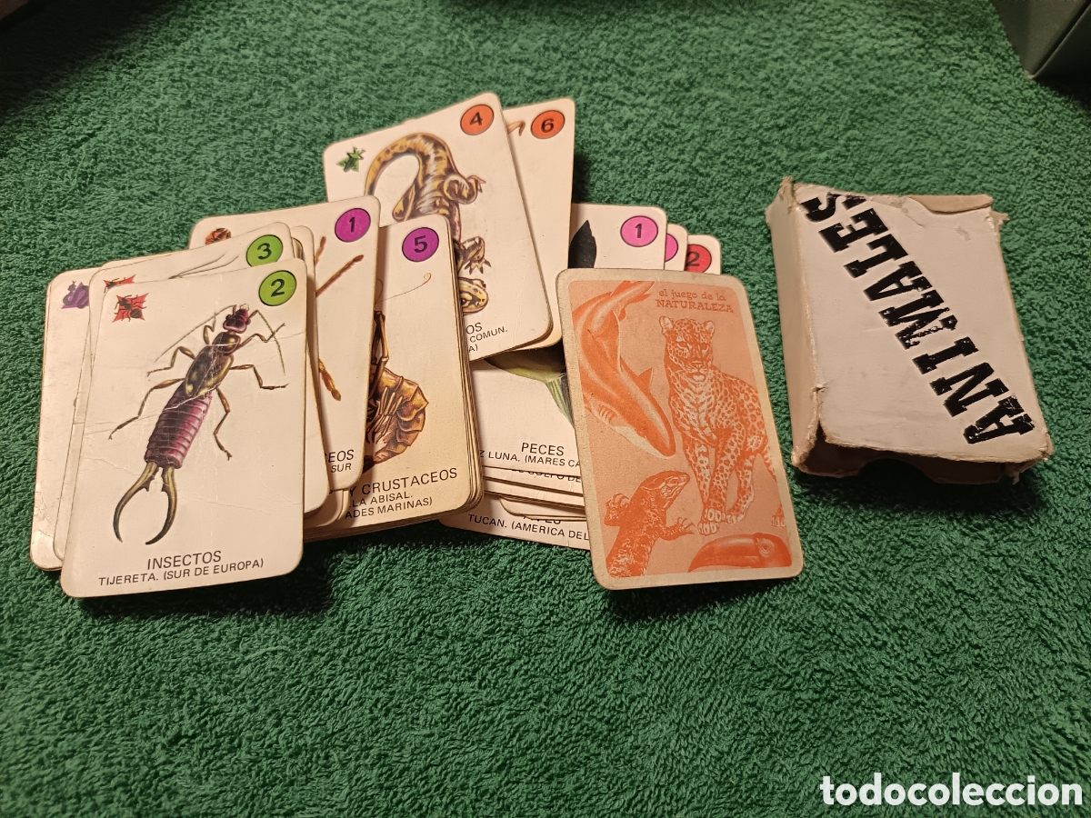 Barajas de cartas: ANTIGUA BARAJA DE CARTAS EL JUEGO DE LA NATURALEZA, ANIMALES, COMPLETA