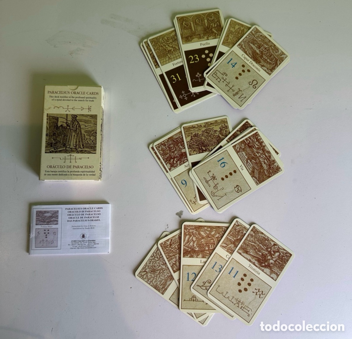 Barajas de cartas: Or&aacute;culo de Paracelso completo &ndash; Paracelsus Oracle Cards Lo Scarabeo con caja y libro