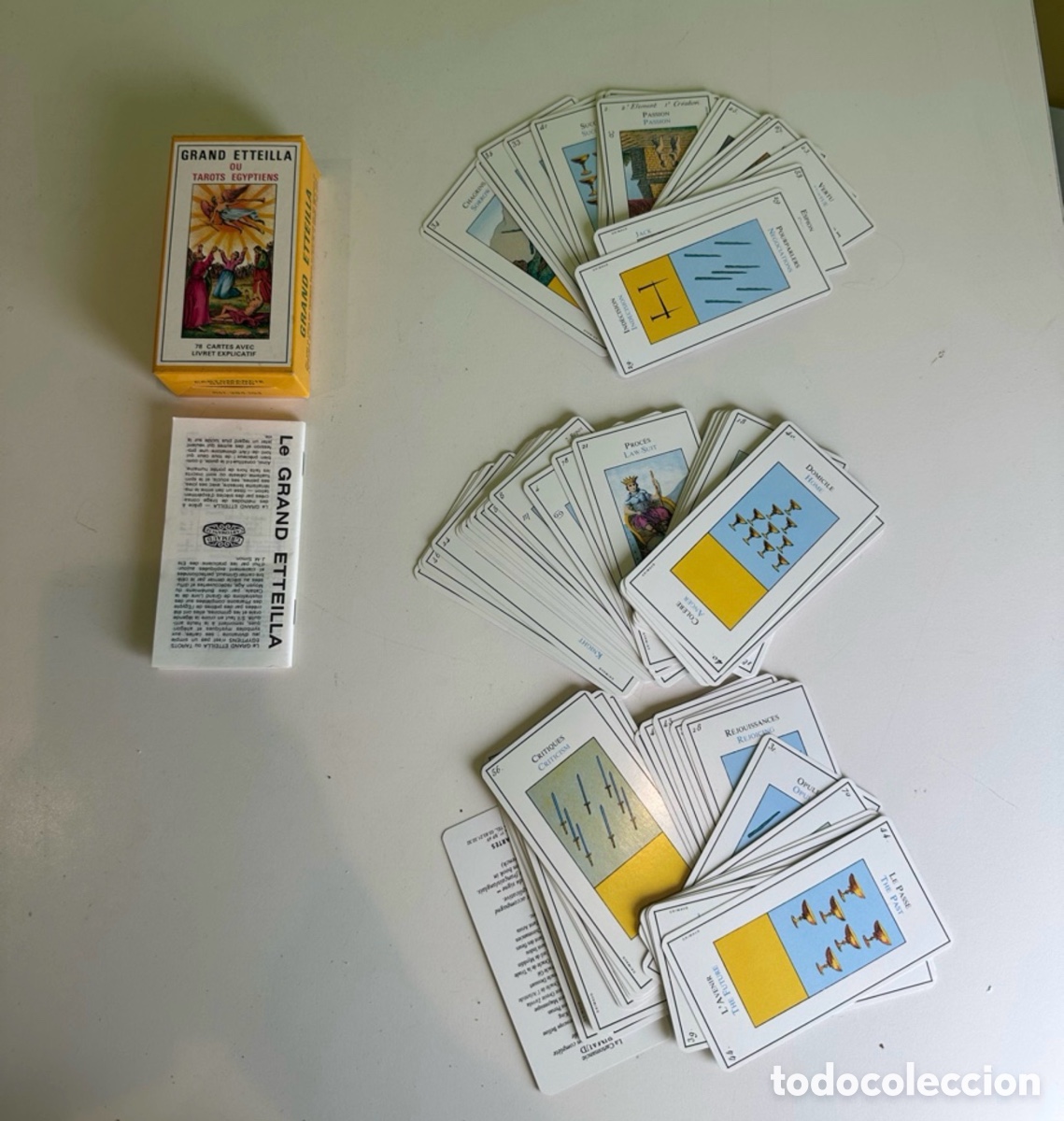 Decks of cards: Grand Etteilla o Tarots Egipcios completo &ndash; 78 cartas con caja y libro