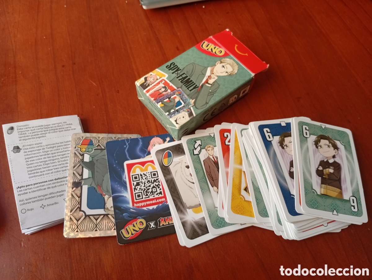 Barajas de cartas: BARAJA CARTAS JUEGO UNO SPY X FAMILY PROMOCIONAL MCDONALDS