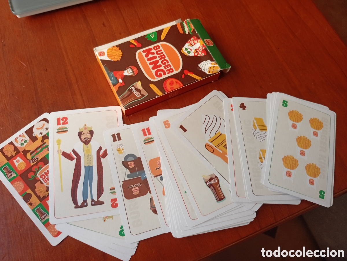Barajas de cartas: BARAJA JUEGO DE CARTAS PROMOCIONAL COCA COLA BURGUER KING