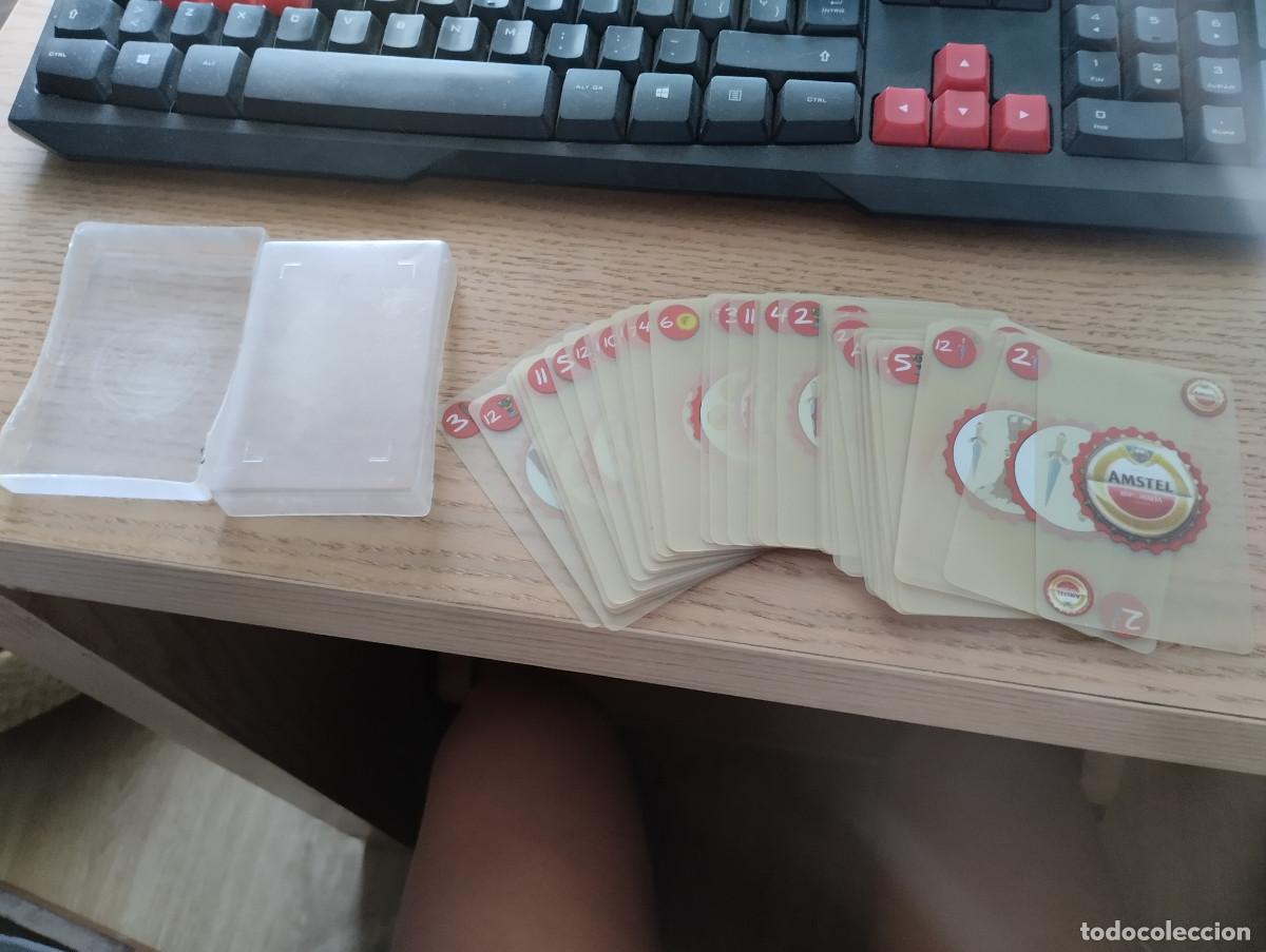 Barajas de cartas: antigua baraja de cartas amstel con su caja