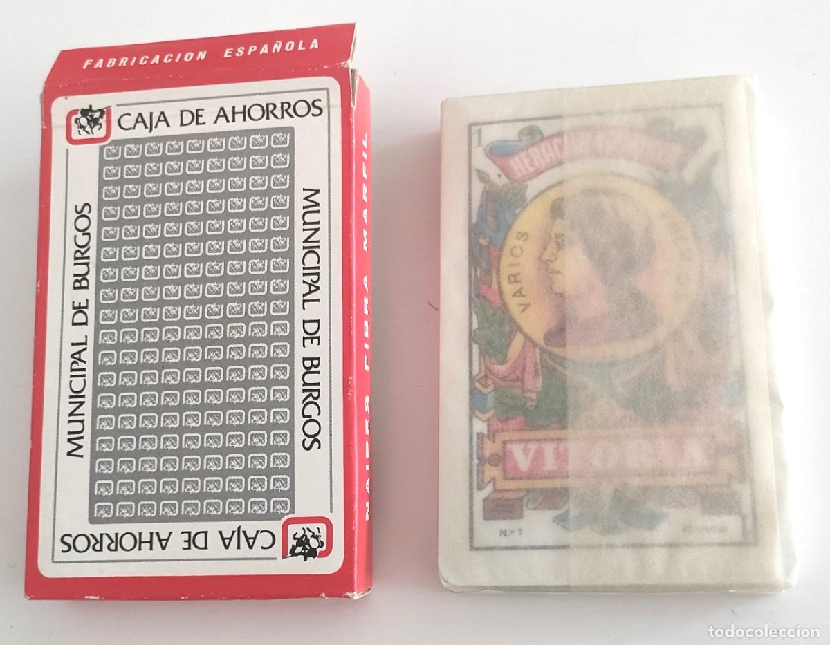Barajas de cartas: Baraja de cartas espa&ntilde;ola. Fournier. Caja de Ahorros Municipal de Burgos (Reverso gris)