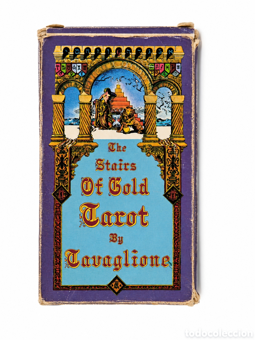 Barajas de cartas: Antiguo Tarot &rdquo;The Stairs of Gold Tarot&rdquo; de Giorgio Tavaglione Completo con caja original A&ntilde;os 70