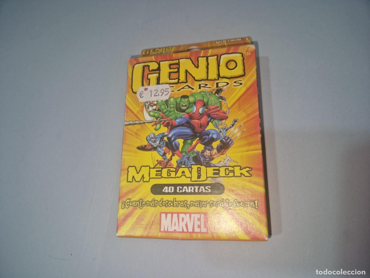Barajas de cartas: GENIO CARDS MEGADECK MARVEL. PACK DE 40 CARTAS. BIZAK.