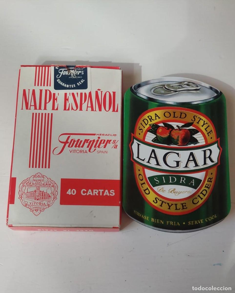 Barajas de cartas: BARAJA DE CARTAS HERACLIO FOURNIER PUBLICIDAD SIDRA LAGAR 40 NAIPES &rdquo;RARA&rdquo; CARTAS OBALADAS