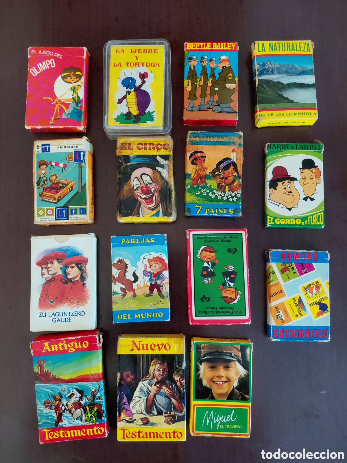 Barajas de cartas: Lote Barajas Infantiles Vintage Fournier y Cajas Oc&oacute;n de Oro