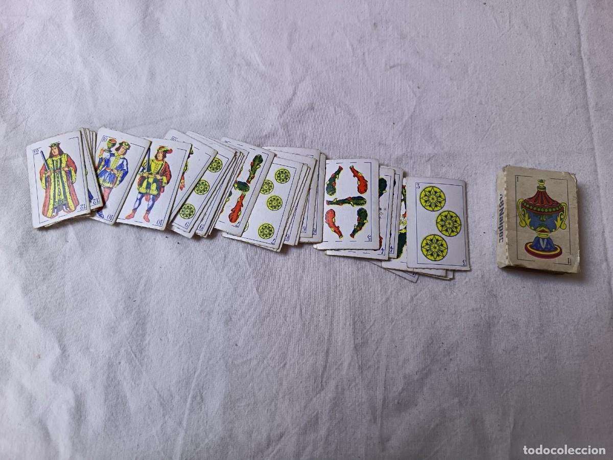 Barajas de cartas: Antigua Baraja de cartas espa&ntilde;ola, Mini, en estuche de cart&oacute;n, completa, 48 cartas