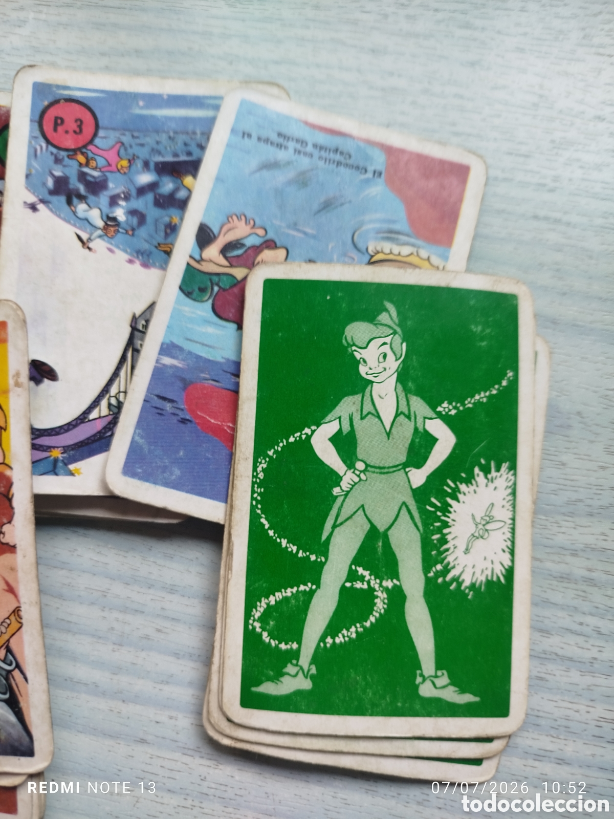 Barajas de cartas: Baraja infantil Peter pan a&ntilde;os 70