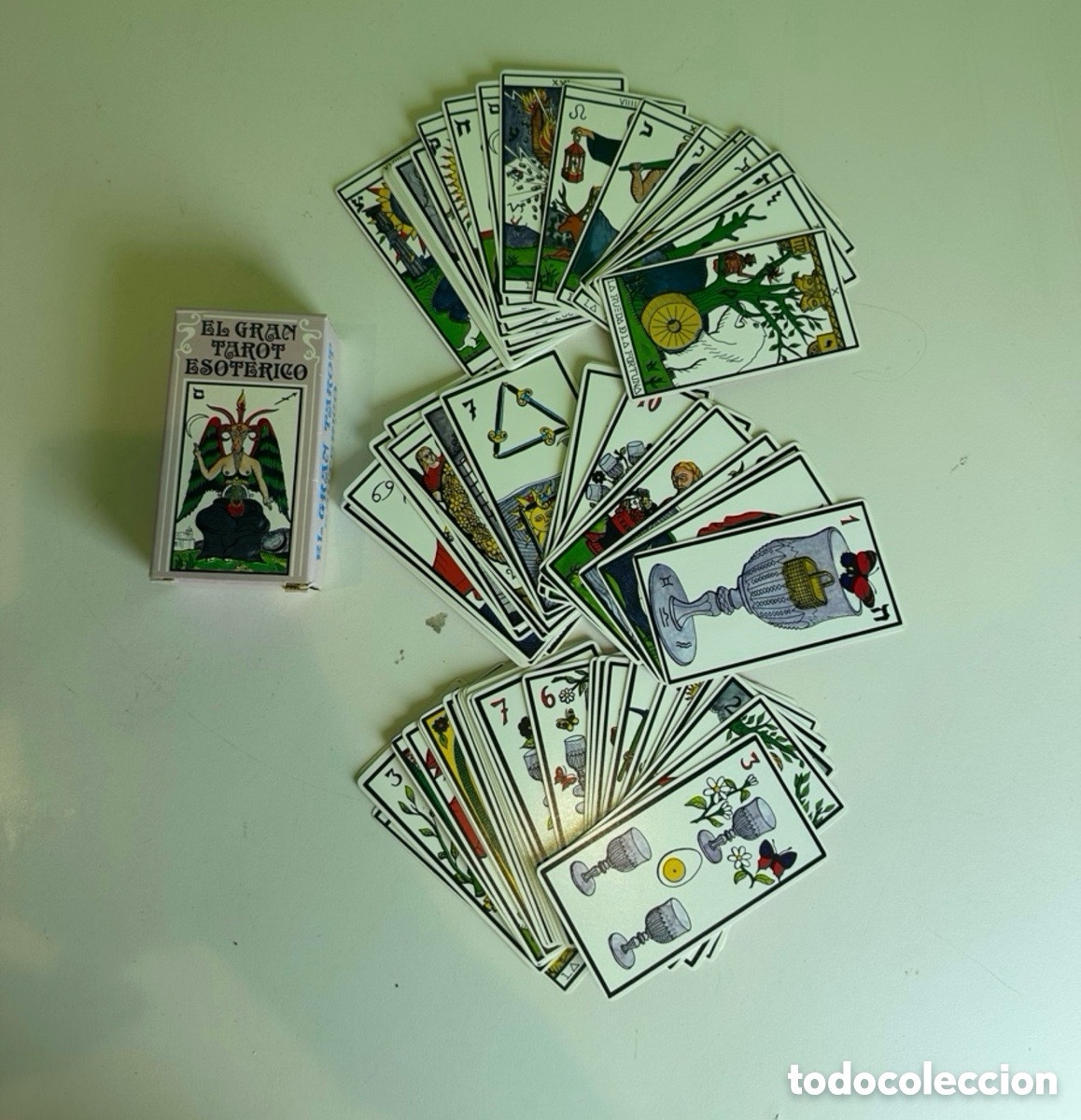 Decks of cards: Baraja El Gran Tarot Esot&eacute;rico completa con caja original - Vintage