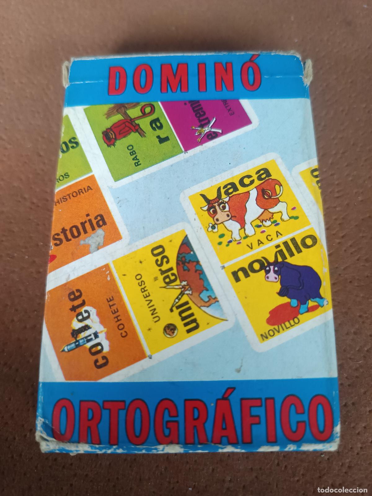 Barajas de cartas: ANTIGUA BARAJA INFANTIL DOMINO ORTOGRAFICO HERACLIO FOURNIER 1970 COMPLETA 50 CARTAS E INSTRUCCIONES
