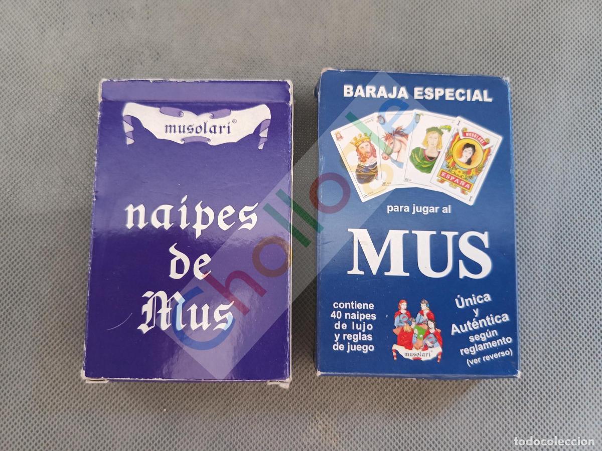 Barajas de cartas: Dos barajas de naipes de mus
