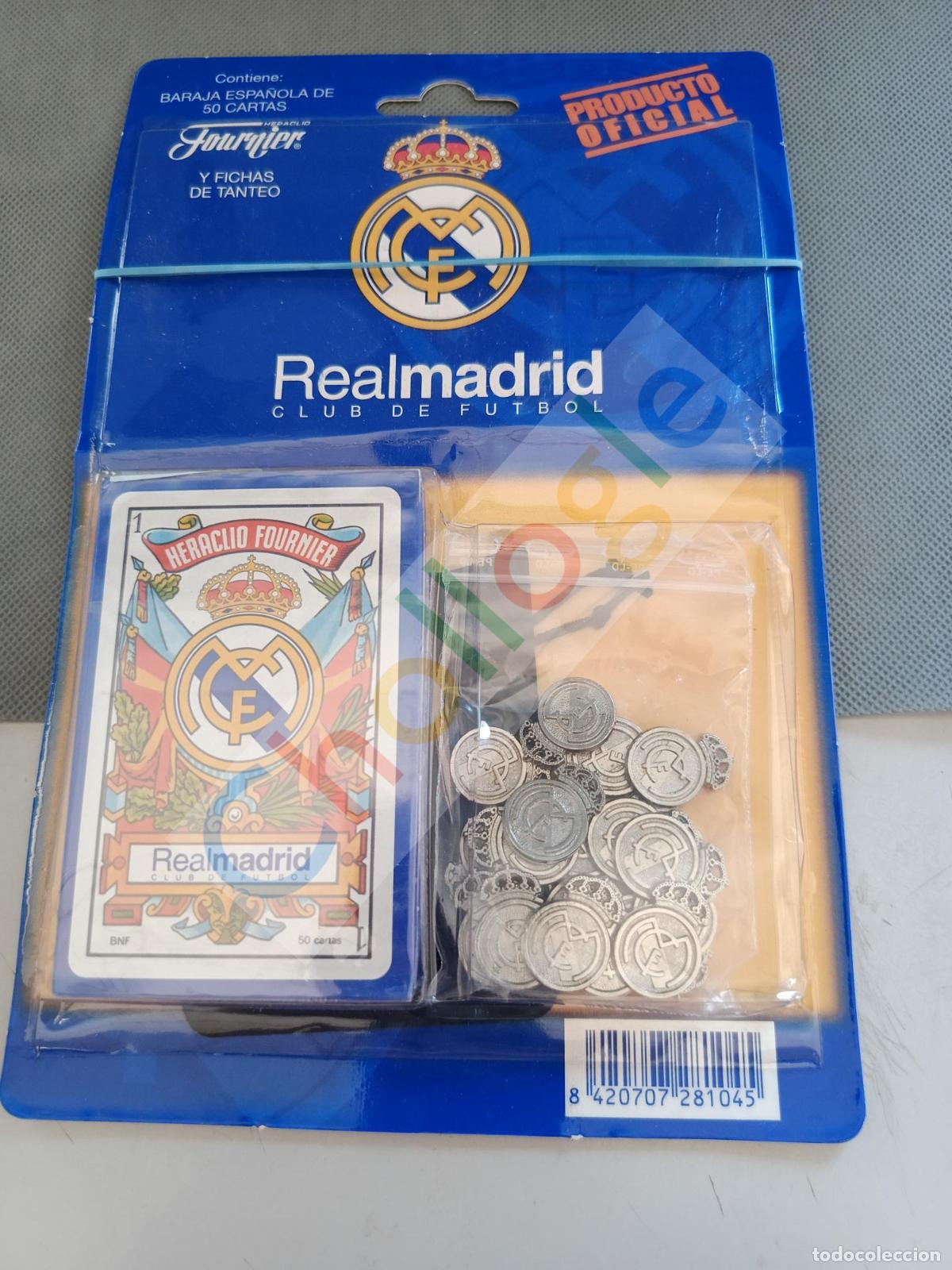 Barajas de cartas: Baraja para mus del Real Madrid con Arrumacos personalizados en blister precintado