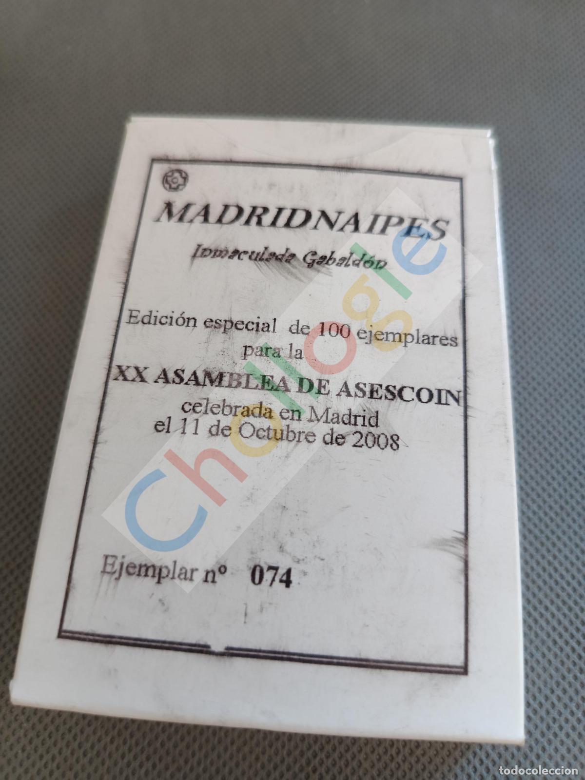Barajas de cartas: Naipes baraja numerada Madrid Naipes Asescoin numero 74/100