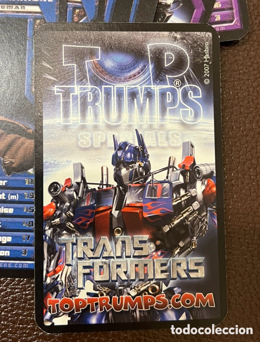 Barajas de cartas: Baraja Infantil. TOP TRUMPS. Transformers. 2007. - Foto 1