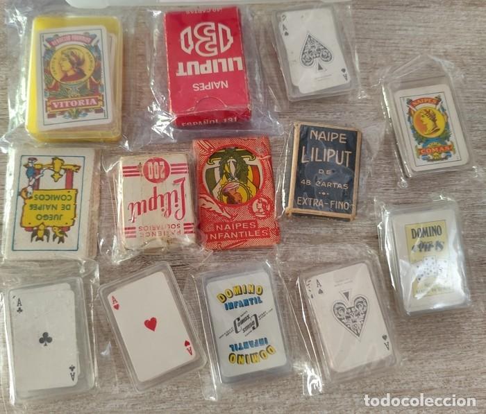 Barajas de cartas: Lote de 13 mini-barajas de diversas &eacute;pocas y marcas.