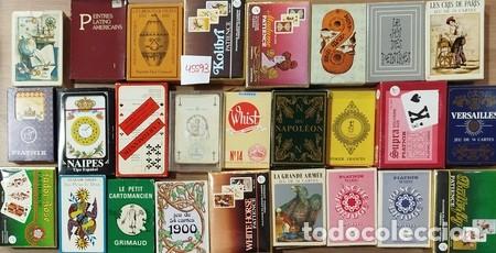 Jeux de cartes: Lote de 26 juegos de naipes de Francia o Austria, la mayor&iacute;a a estrenar. Interesante.