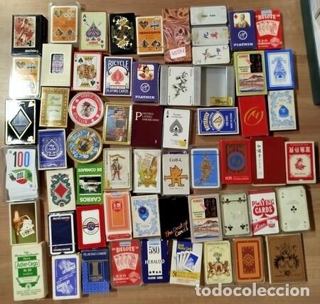 Kartenspiele: Lote de 56 barajas de muy diversos pa&iacute;ses, alguna poco habitual.