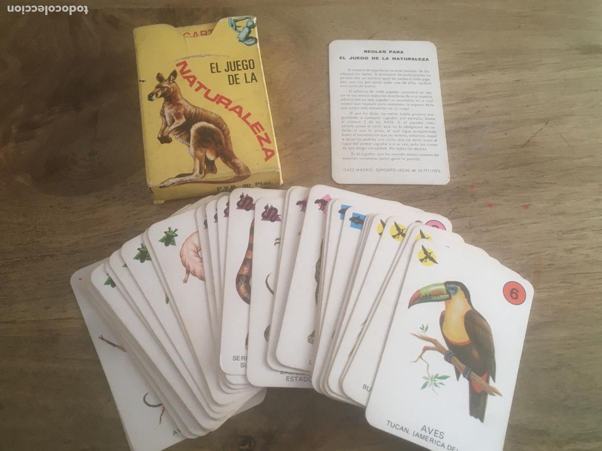 Barajas de cartas: el juego de la naturaleza baraja de cartas completa muy buen estado