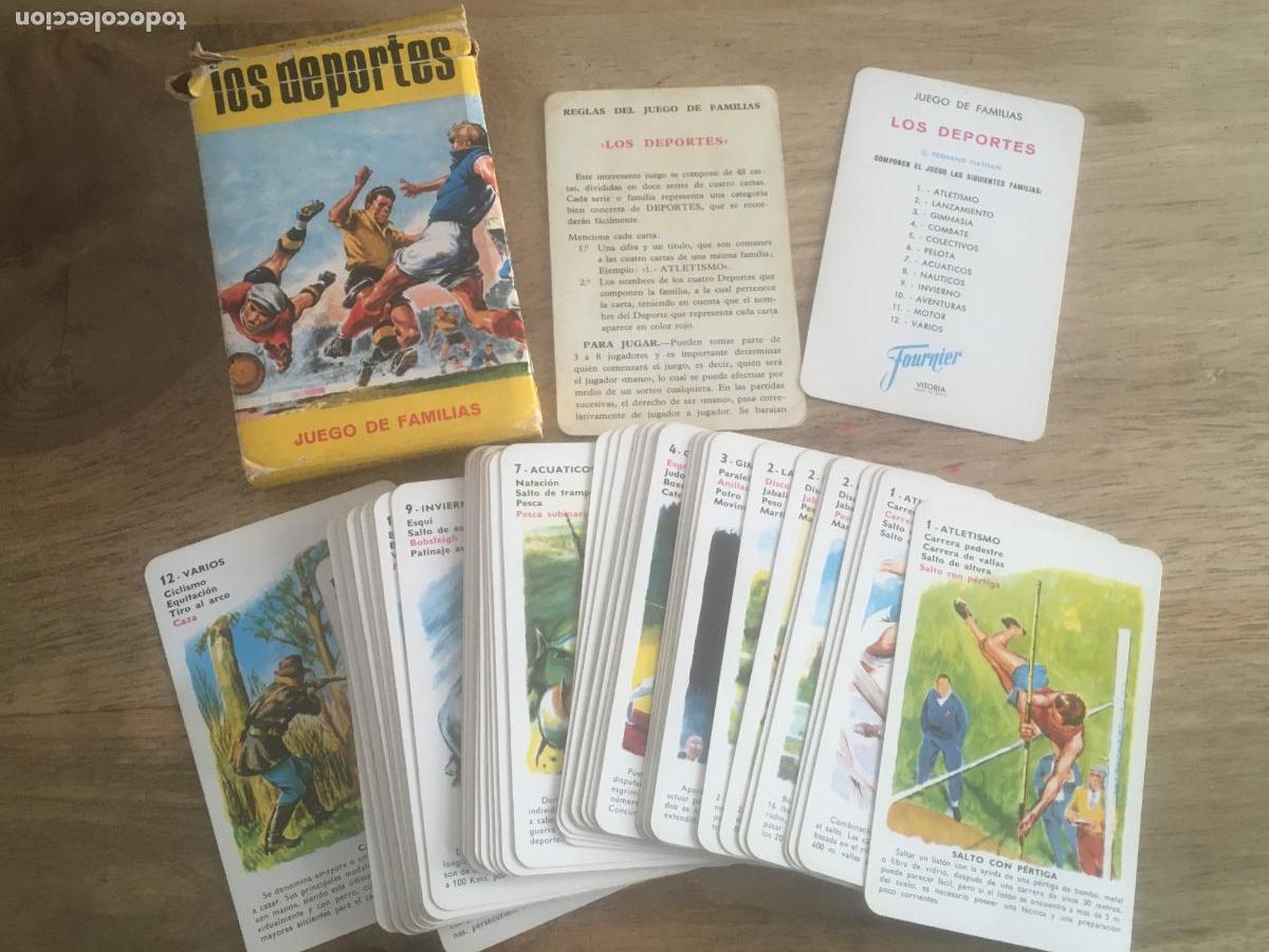 Barajas de cartas: los deportes juego de familias fournier baraja de cartas completa muy buen estado