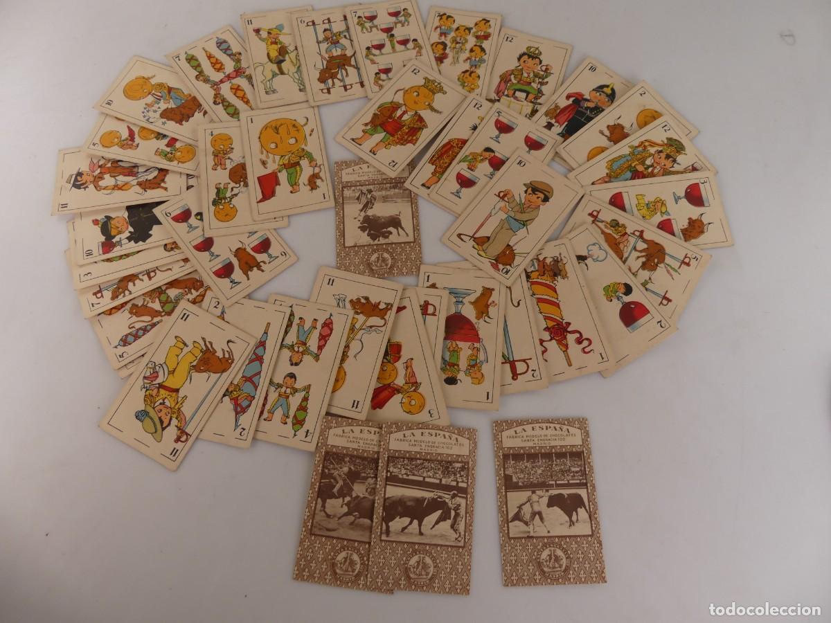 Playing Cards: BARAJA DE 40 CARTAS CON PUBLICIDAD DE FABRICA DE CHOCOLATE LA ESPA&Ntilde;A
