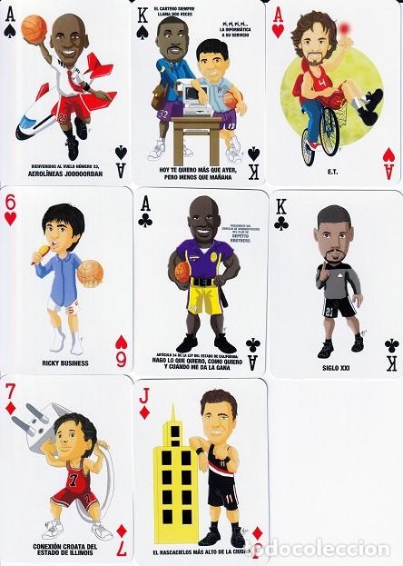 Barajas de cartas: BARAJA POKER CARICATURAS JUGADORES FAMOSOS DE BASKET