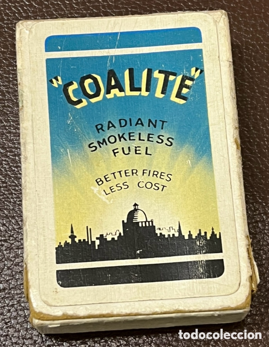 Barajas de cartas: Baraja Poker. Publicidad &ldquo;COALITE&rdquo;. CWS Coal Departament. London. Mid-Century.