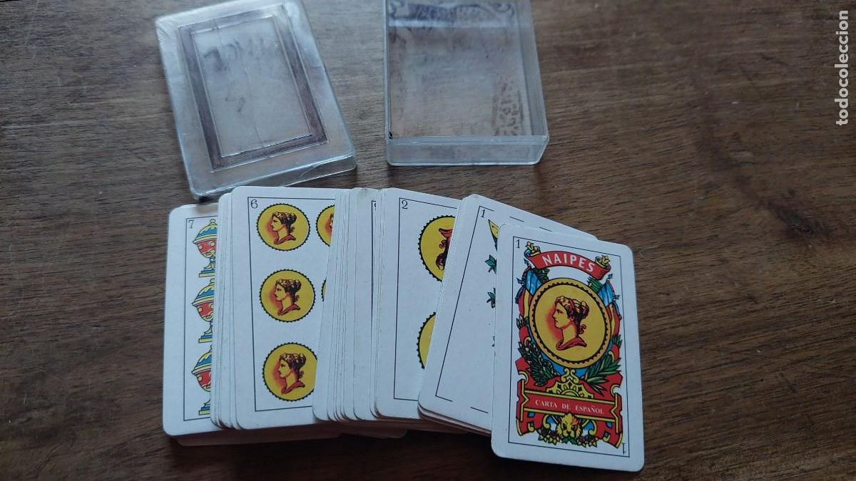 Barajas de cartas: Antigua mini baraja de cartas espa&ntilde;olas