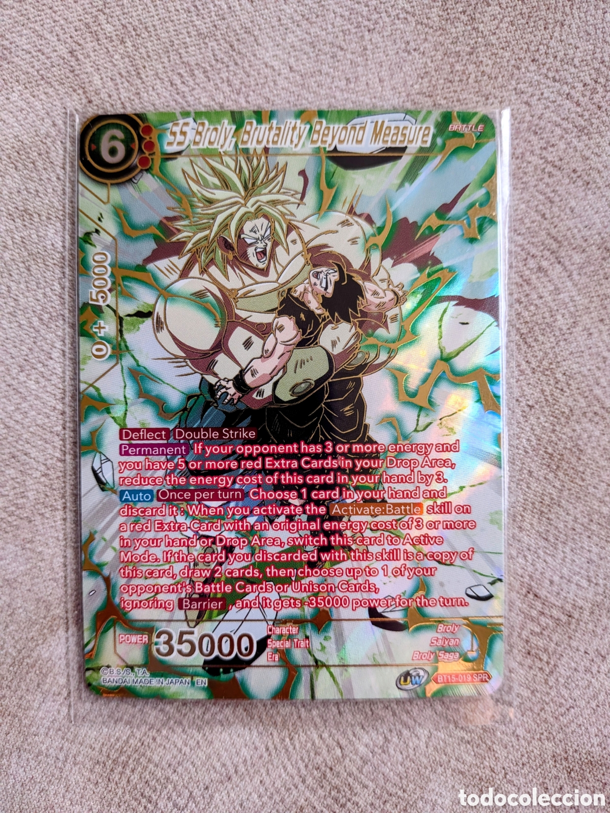 Barajas de cartas: Carta Dragon Ball Super Game - SPR (BT15-019)