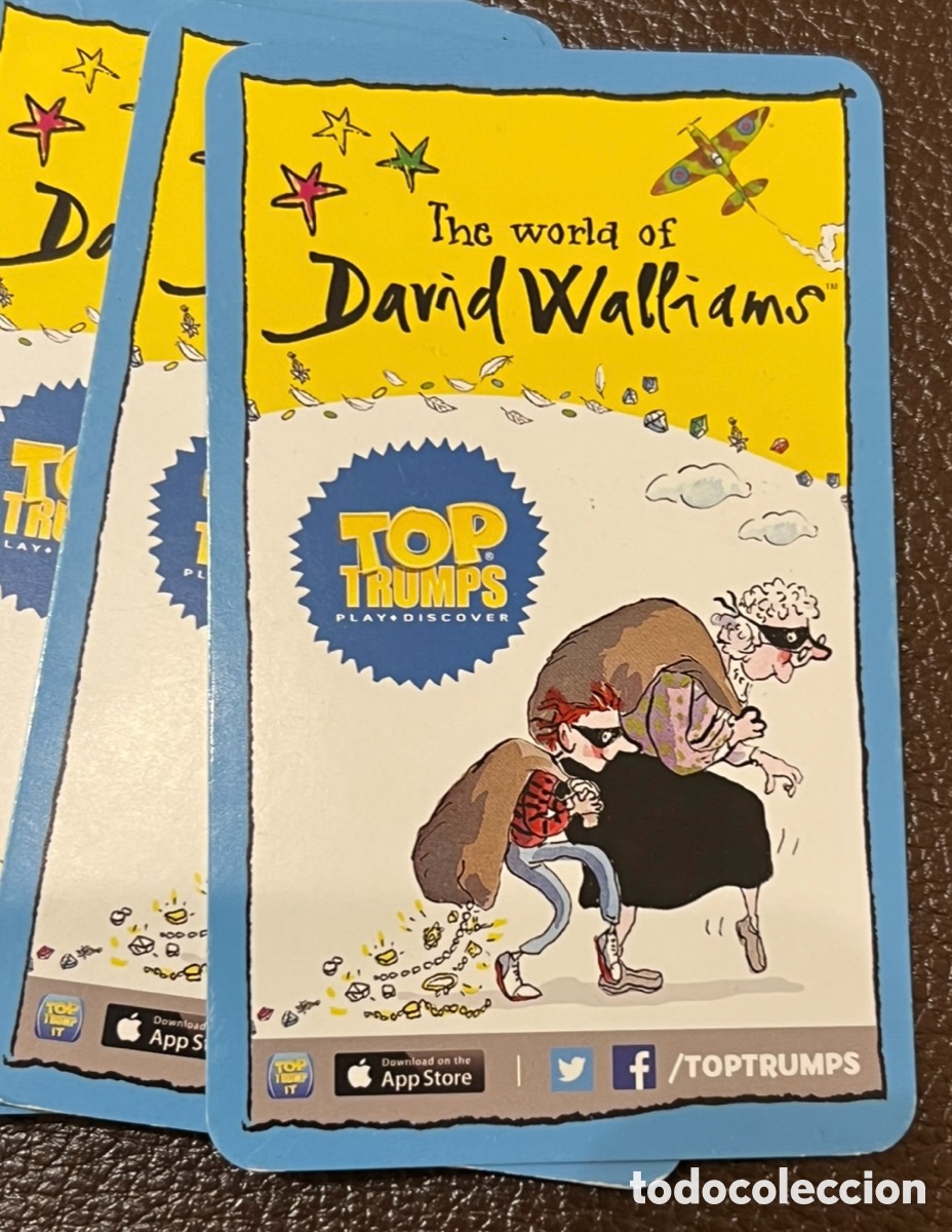Barajas de cartas: Baraja Infantil. TOP TRUMPS. The World of DAVID WALLIAMS. 2018.