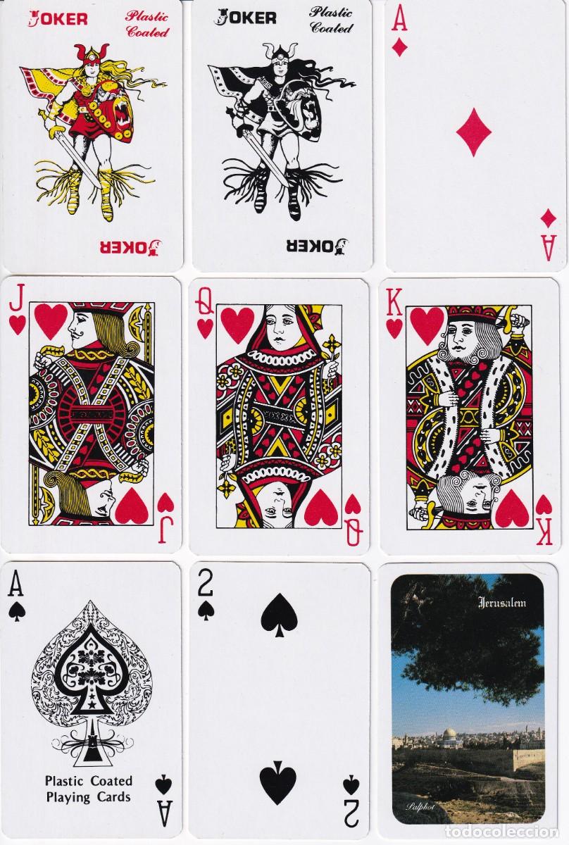 Mazzi di carte: BARAJA DE POKER DE PLAYING CARDS CON FOTO DE JERUSALEM (NUEVA) ISRAEL