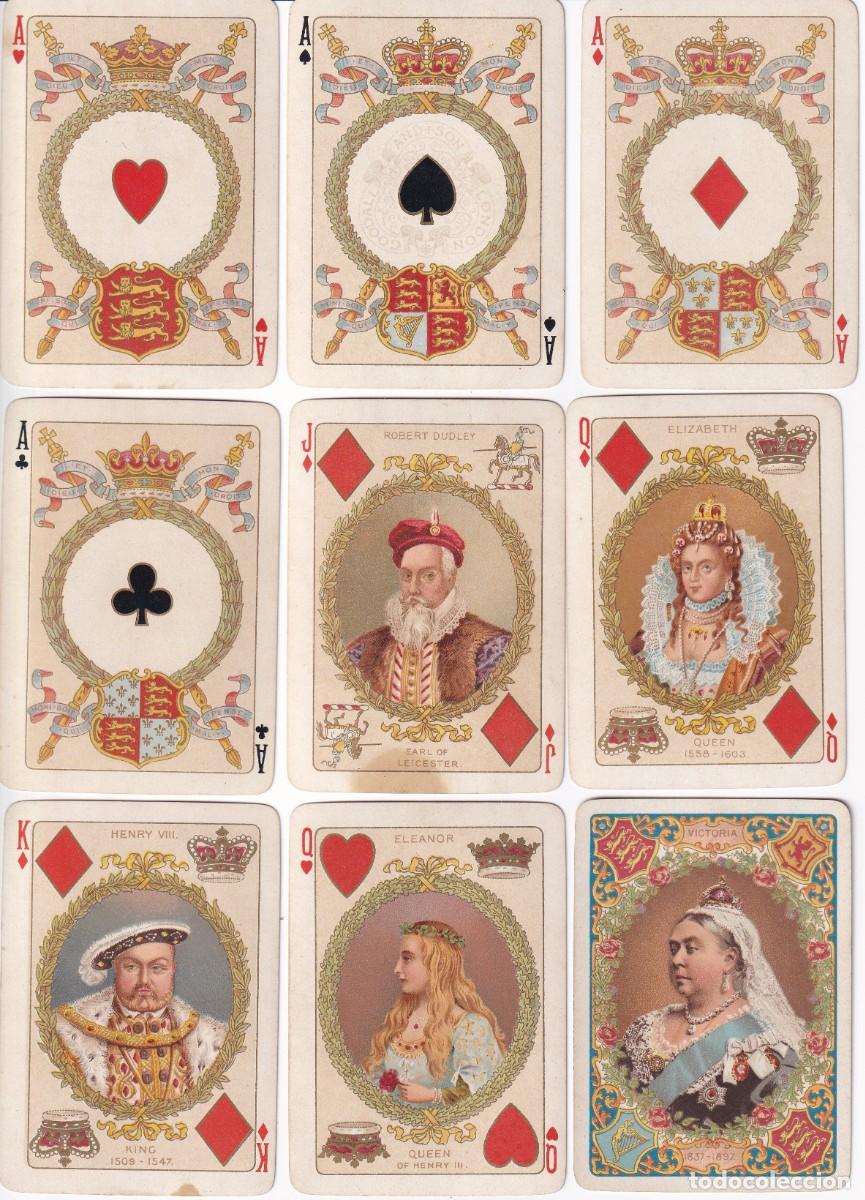 Jeux de cartes: BARAJA COMPLETA DE POKER DE INGLATERRA DE DINASTIAS BRITANICAS DEL A&Ntilde;O 1897 (GOODALL AND SON)