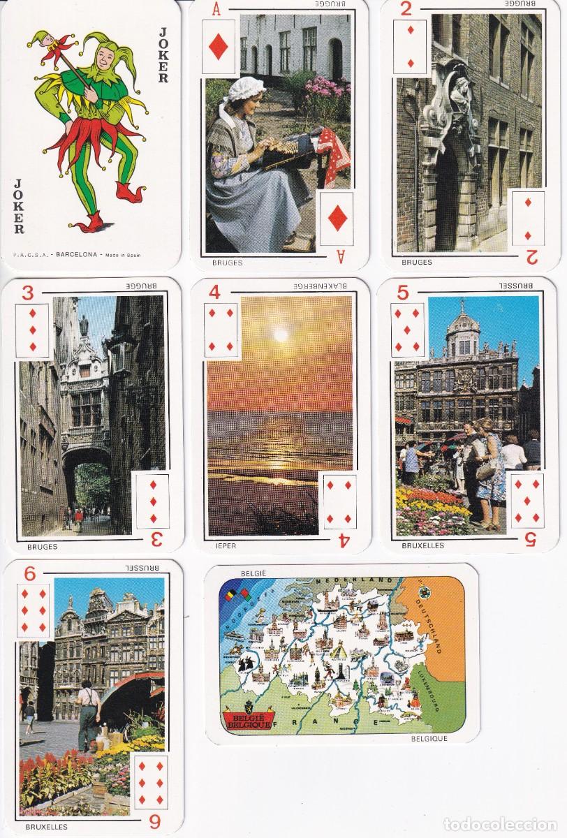Barajas de cartas: BARAJA COMPLETA DE POKER DE FOTOS DE BELGICA CON 54 NAIPES DEL A&Ntilde;O 1985 (PAGSA DE BARCELONA)