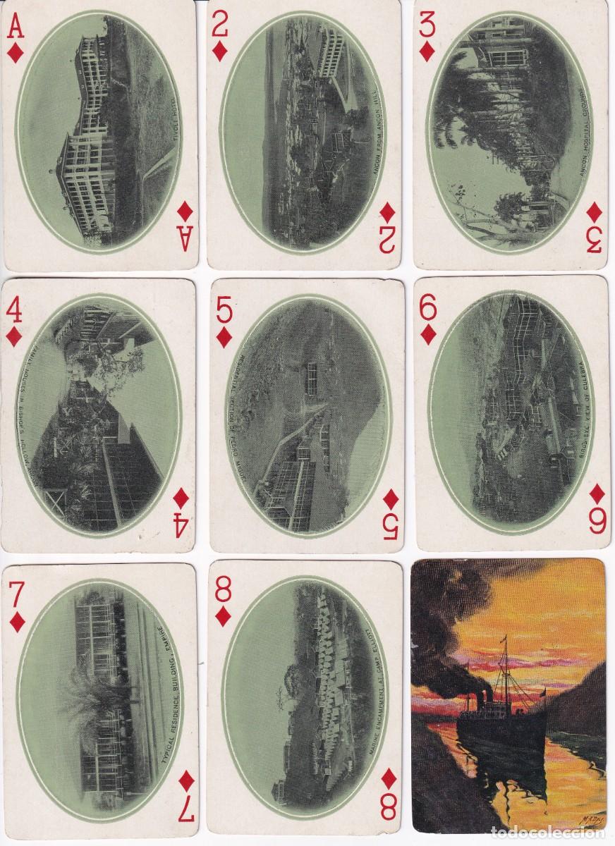 Barajas de cartas: BARAJA COMPLETA DE POKER DE USA VISTAS DE PANAMA CON 53 NAIPES DEL A&Ntilde;O 1923 (PLAYING CARDS)