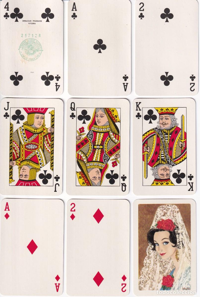 Barajas de cartas: 418F - BARAJA COMPLETA DE POKER N&ordm;260 DE CHICA DE VALENCIA DEL A&Ntilde;O 1960 DE FOURNIER (NUEVA)