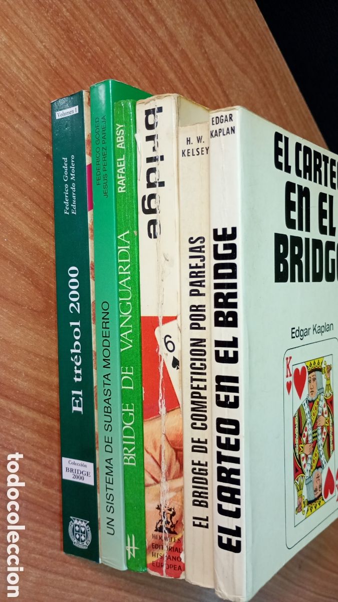 Barajas de cartas: Bridge: lote 6 libros: Asby, Goded, Kelsey, Kaplan...