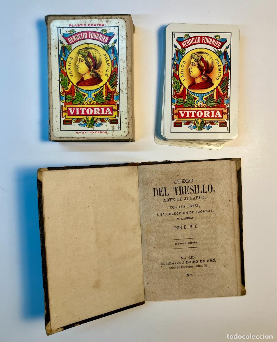 Barajas de cartas: Lote Juego del Tresillo - Baraja Espa&ntilde;ola - Libro Arte de Jugarlo