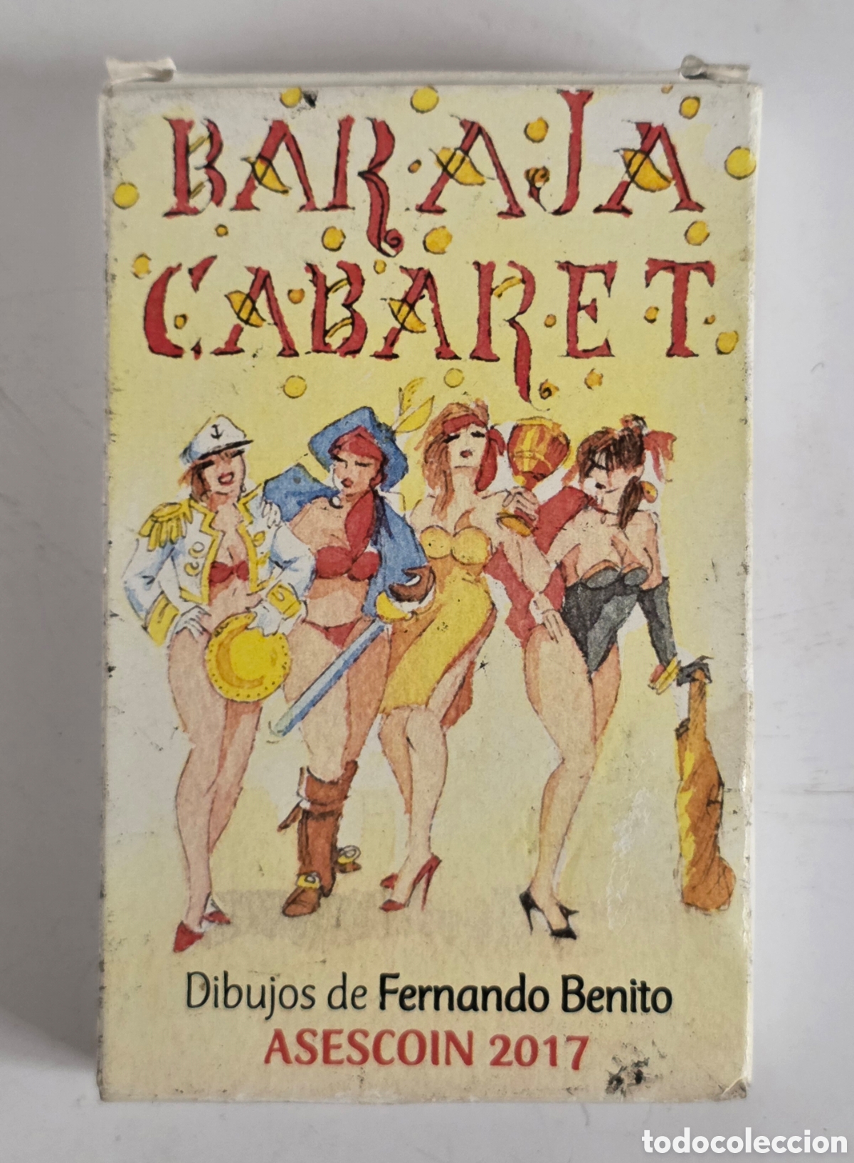 Barajas de cartas: Baraja Cabaret Asescoin 2017 Edici&oacute;n Limitada y Numerada 62/450 Dibujos F. Benito - Burlesque Naipes