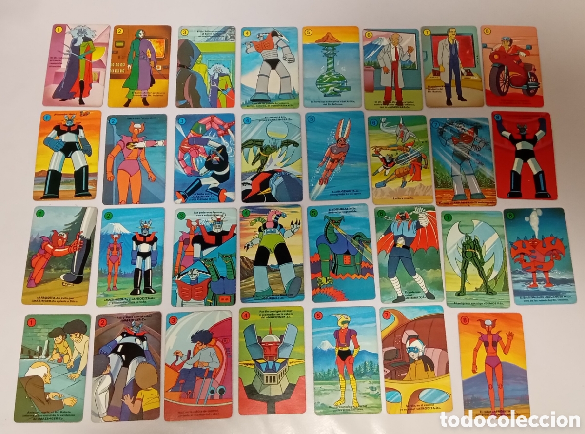 Barajas de cartas: Cartas Mazinger Z Fournier a&ntilde;os 70 Espa&ntilde;a