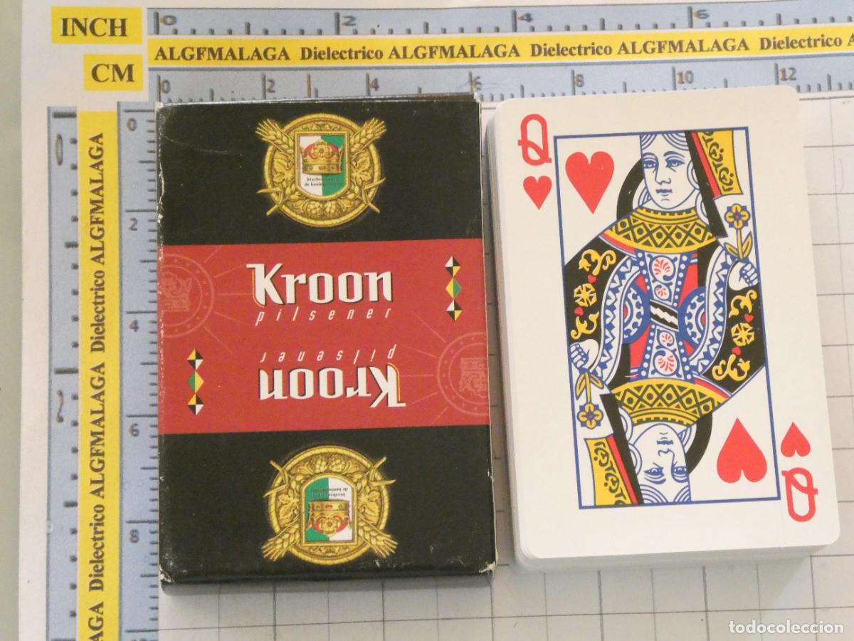 Barajas de cartas: BARAJA DE CARTAS DE P&Oacute;KER. BEBIDAS. CERVEZA KROON PILSENER. 90GR