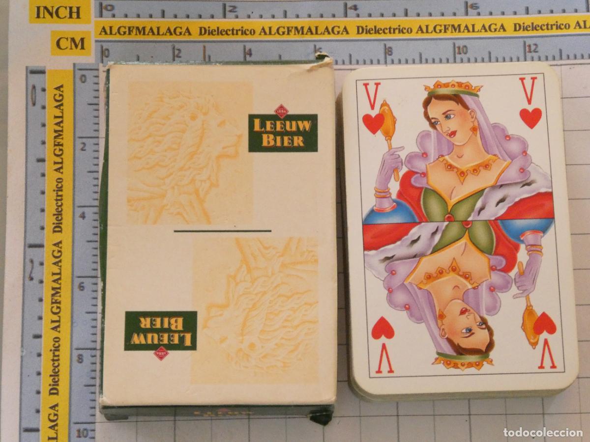 Barajas de cartas: BARAJA DE CARTAS DE P&Oacute;KER. BEBIDAS. LEEUW BIER CERVEZA EL LE&Oacute;N HOLANDA. 100GR