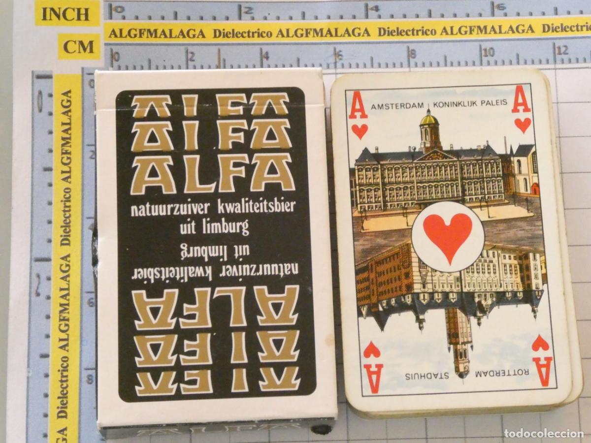 Barajas de cartas: BARAJA DE CARTAS DE P&Oacute;KER. BEBIDAS. CERVEZA ALFA LIMBURGO HOLANDA. 90GR