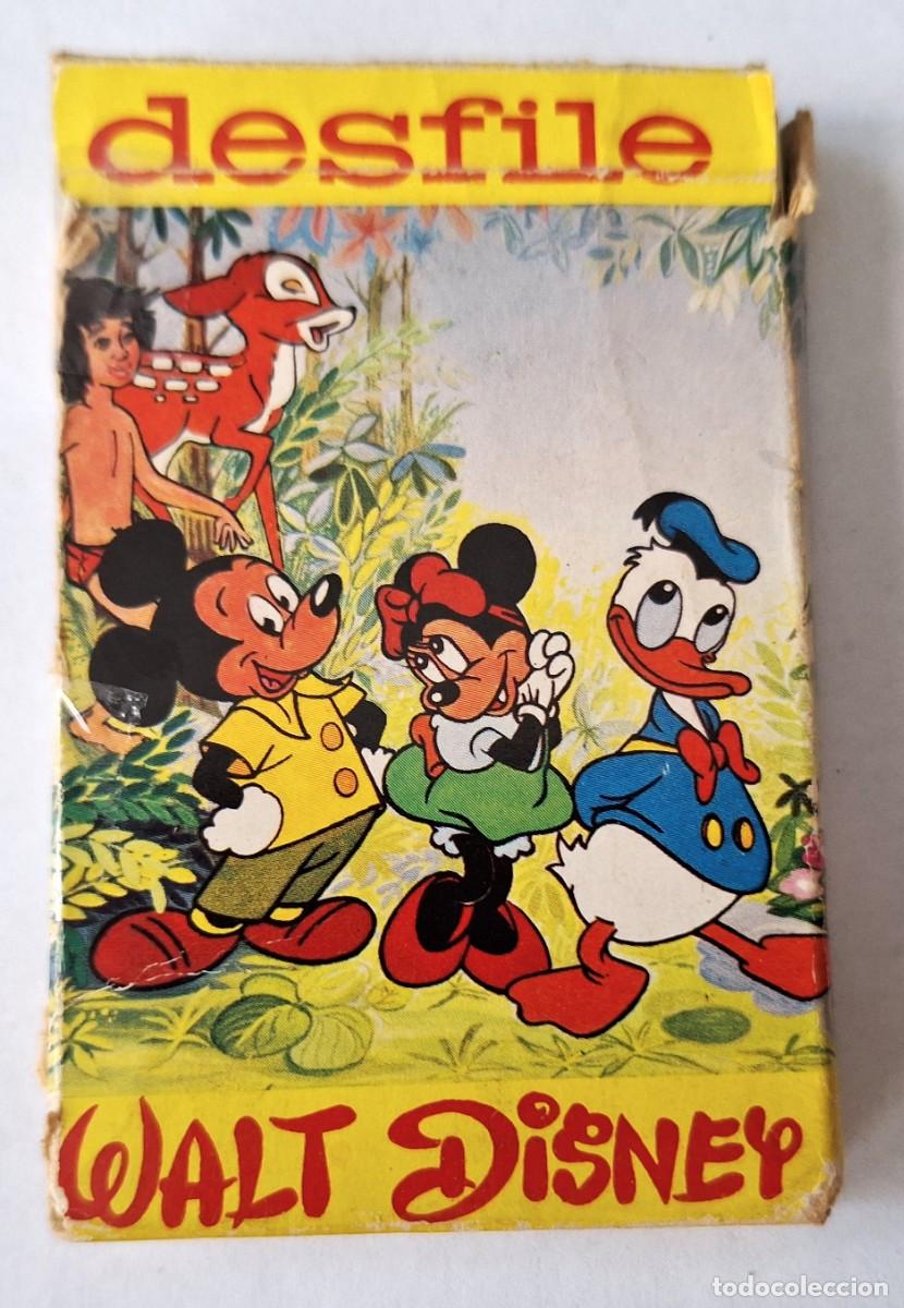 Barajas de cartas: ANTIGUA BARAJA INFANTIL - FOURNIER - DESFILE WALT DISNEY - COMPLETA 33 CARTAS - CON CAJA