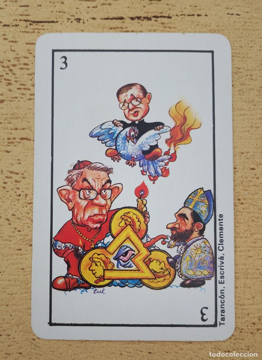 Barajas de cartas: Vicente Enrique Taranc&oacute;n Josemaria Escriva Clemente, Naipe Baraja Hispania, Revista El Jueves