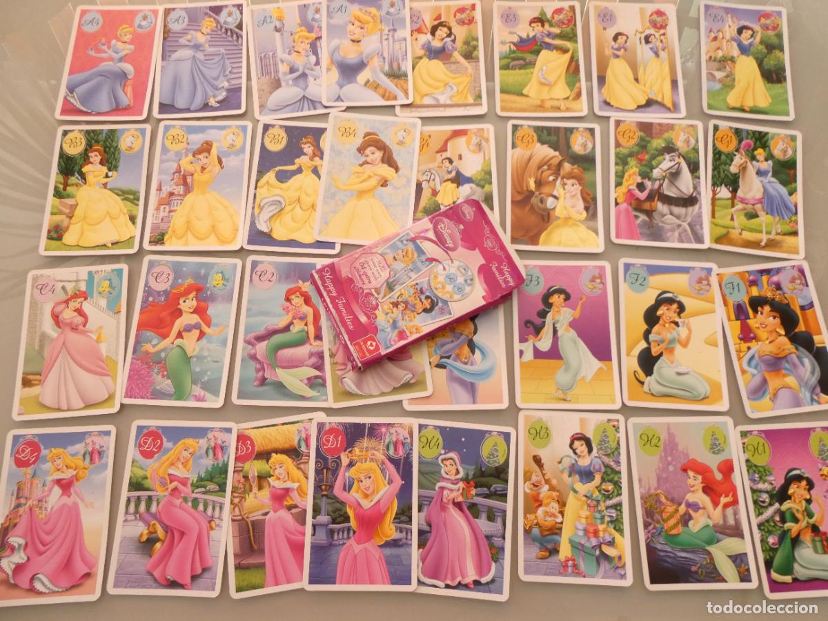 Barajas de cartas: BARAJA DE CARTAS INFANTIL. CUARTETOS FAMILIAS. PRINCESAS DISNEY. CARTAMUNDI. 120GR