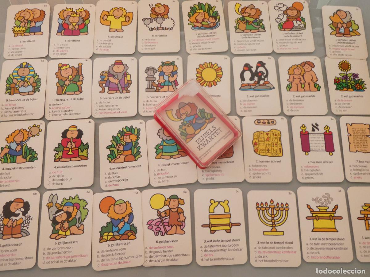Barajas de cartas: BARAJA DE CARTAS INFANTIL. CUARTETOS. BIBLIA SAGRADAS ESCRITURAS A&Ntilde;OS 70 80. HOLANDA. 120GR