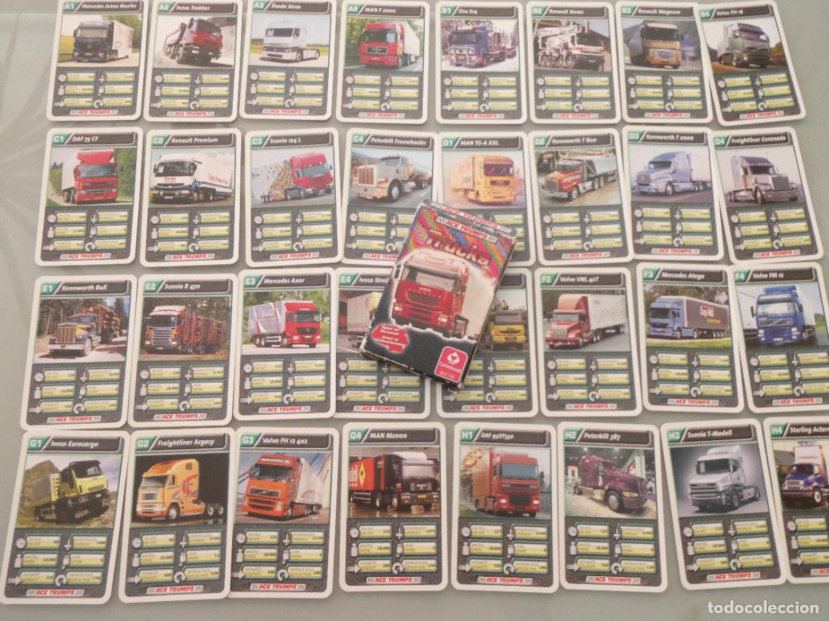 Barajas de cartas: BARAJA DE CARTAS INFANTIL. CUARTETOS FAMILIAS. CAMIONES TRUCKS CARTAMUNDI. HOLANDA. 60GR