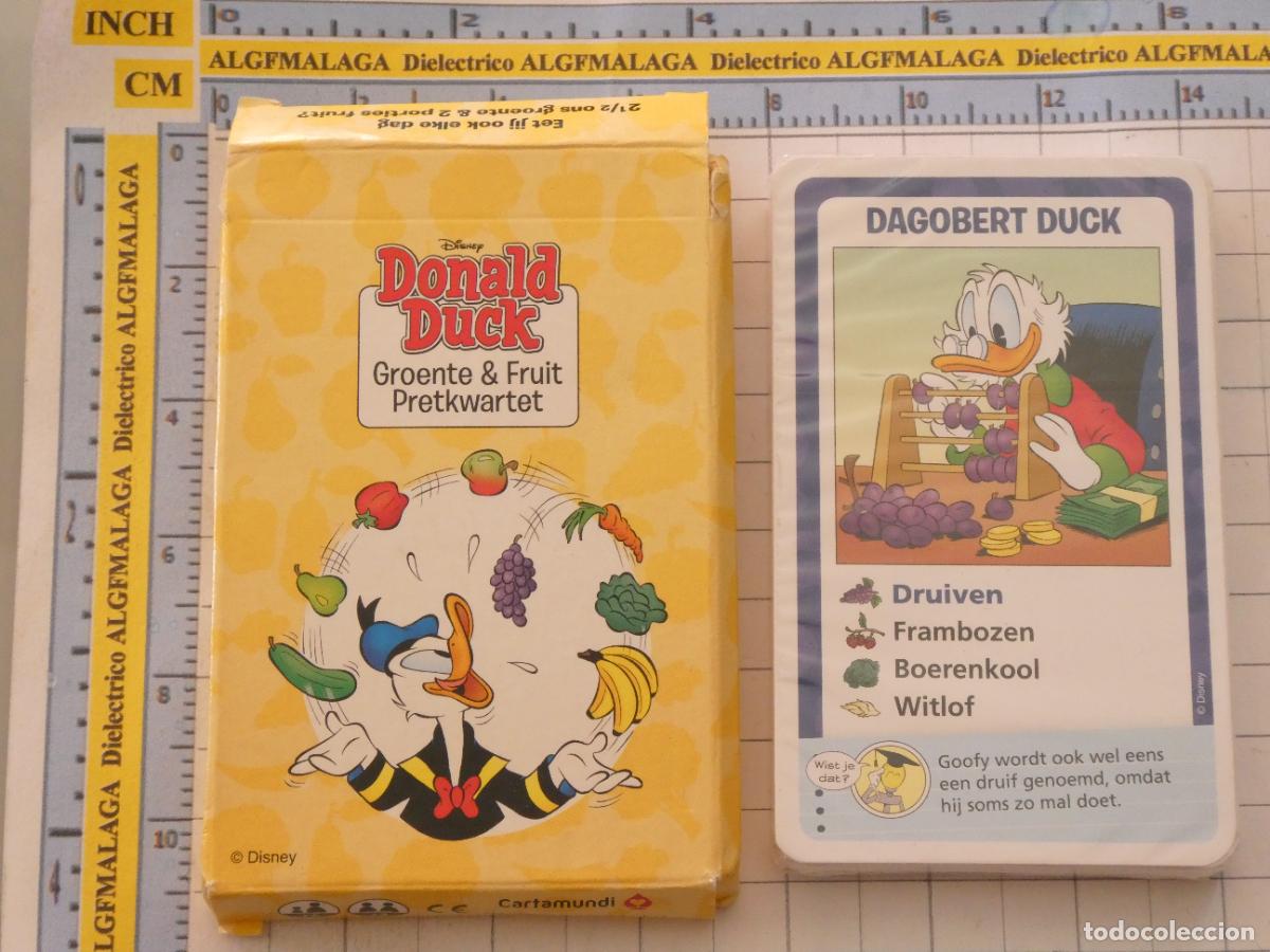 Barajas de cartas: BARAJA DE CARTAS INFANTIL. PATO DONALD DISNEY. FRUTAS. PRECINTADA . 70GR